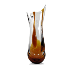 Svaja Badia Rounded Glass Vase - Amber